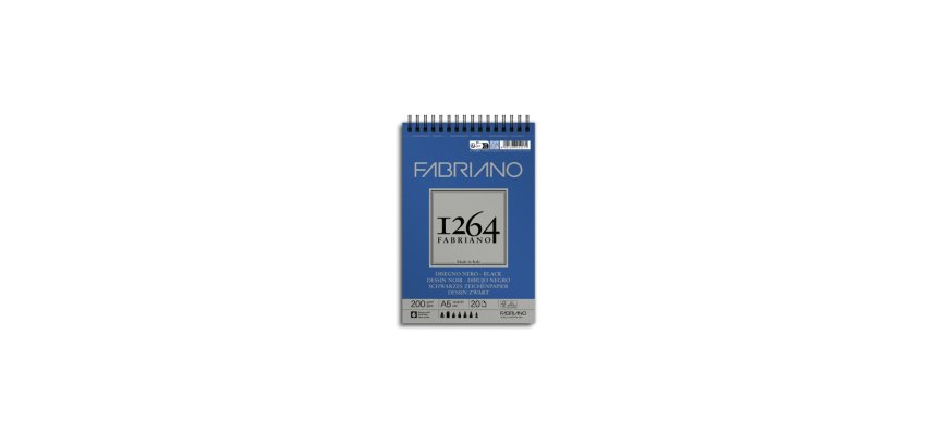 Bloc dessin 1264 fabriano a5 noir 200g  20f