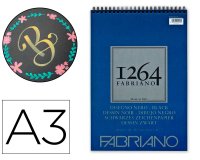 Bloc dessin 1264 fabriano a3 noir 200g  40f