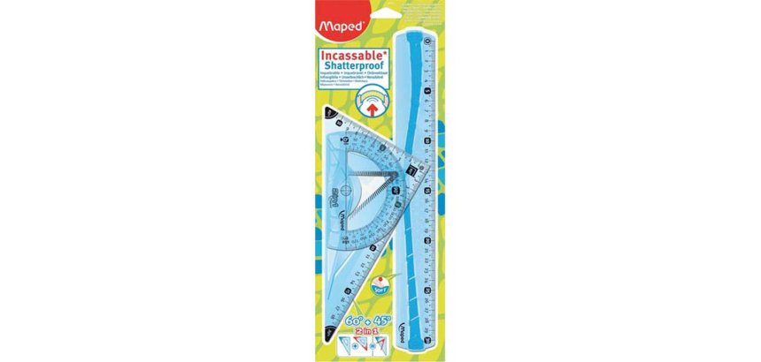 Kit de géométrie Flex, incassable, 3 pièces
