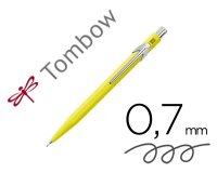Porte-mines tombow monograph 0,7mm rechargeable gomme      telescopique interchangeable  coloris corps jaune fluo
