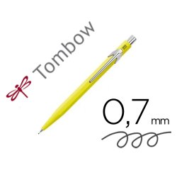 Porte-mines tombow monograph 0,7mm rechargeable gomme      telescopique interchangeable  coloris corps jaune fluo