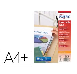 Pochettes intercalaires avery 8 touches a+ 180 microns      polypropylene transparent