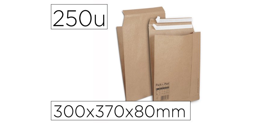 Pochette aller retour taille s auto-adh sive 300x370x80 mm boite de 250 unites