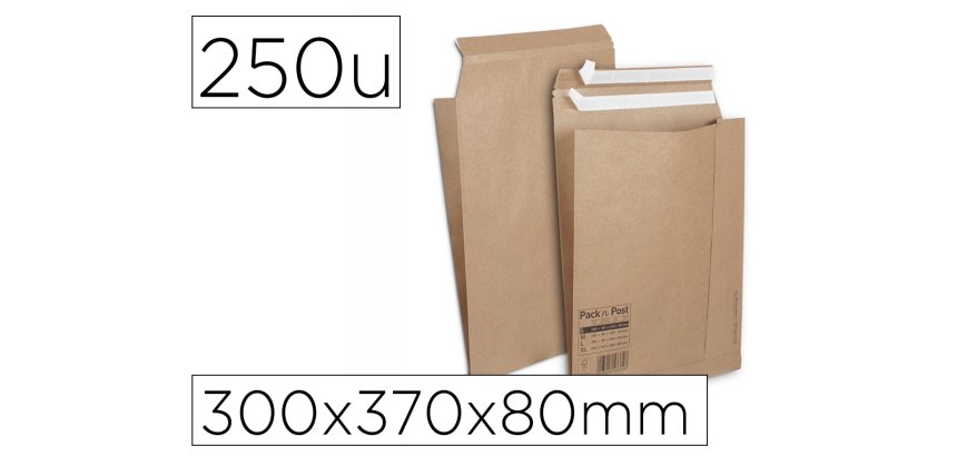Pochette aller retour taille s auto-adh sive 300x370x80 mm boite de 250 unites