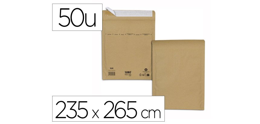 Pochette kraft sumo e auto-adh sive 235x265 mm      boite de 50 unites