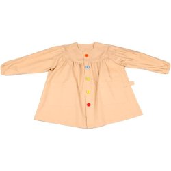 Blouse peinture oz international junior xs 3-5   ans coton coloris beige