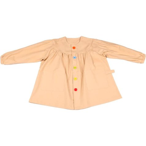 Blouse peinture oz international junior xs 3-5   ans coton coloris beige