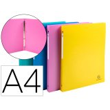 Classeur 4 anneaux exacompta forever young polypropylene   a4 4/15mm assortiment
