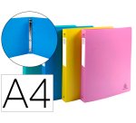 Classeur 4 anneaux exacompta forever young polypropylene   a4 4/30mm assortiment