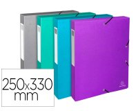 Boite de classement exabox carte enduite teksto dos 40mm assortiment