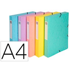 Boite de classement exabox aquarel a4 dos25mm assortiment