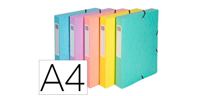 Boite de classement exabox aquarel a4 dos25mm assortiment