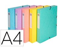 Boite de classement exabox aquarel a4 dos 40mm assortiment