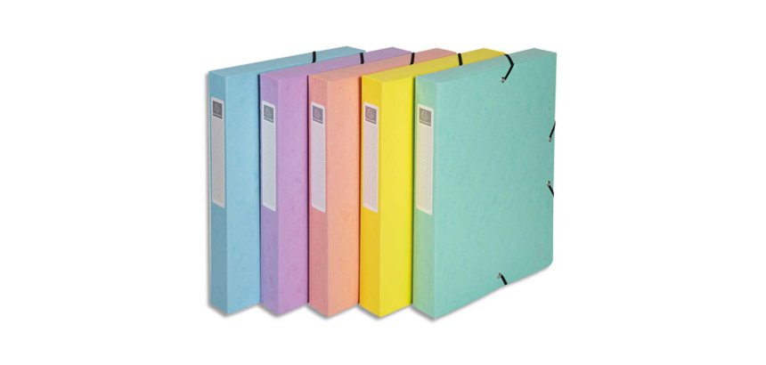 Boite de classement exabox aquarel a4 dos 40mm assortiment
