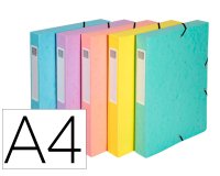 Boite de classement exabox aquarel a4 dos 60mm assortiment