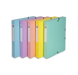 Boite de classement exabox aquarel a4 dos 60mm assortiment