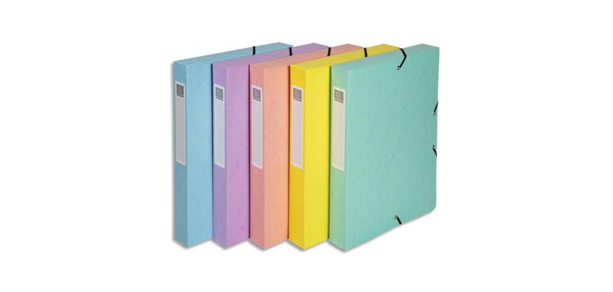Boite de classement exabox aquarel a4 dos 60mm assortiment
