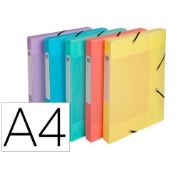 Boite de classement exacompta gamme chromaline pastel       polypropylene a4 240x320mm    dos 25mm.