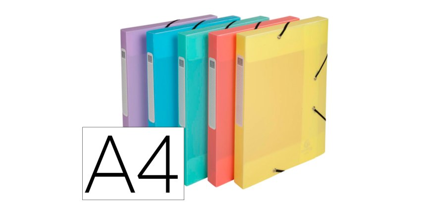 Boite de classement exacompta gamme chromaline pastel       polypropylene a4 240x320mm    dos 25mm.