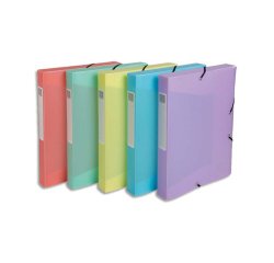 Boite de classement exacompta gamme chromaline pastel       polypropylene a4 240x320mm    dos 40mm.