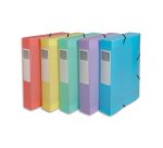 Boite de classement exacompta gamme chromaline pastel       polypropylene a4 240x320mm    dos 60mm.