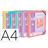 Boite de classement kreacover polypropylene transparent a4  250x330mm dos 40mm            assortiment pastel