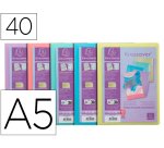 Porte-documents exacompta kreacover a5 polypropylene    180x230mm 40vues assortiment  pastel