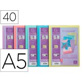 Porte-documents exacompta kreacover a5 polypropylene    180x230mm 40vues assortiment  pastel