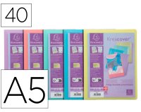 Porte-documents exacompta kreacover a5 polypropylene    180x230mm 40vues assortiment  pastel