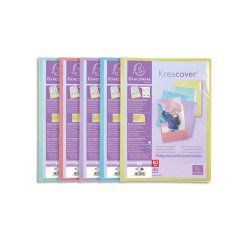 Porte-documents exacompta kreacover a4 polypropylen     80vues assortiment pastel