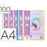 Porte-documents exacompta kreacover a4 polypropylene    100vues assortiment pastel