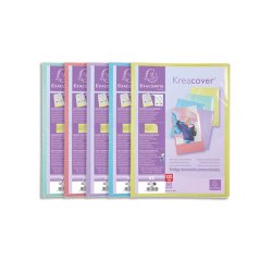Porte-documents exacompta kreacover a4 polypropylene    100vues assortiment pastel