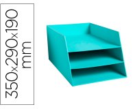 Corbeille a courrier exacompta texto carton 3      niveaux a4 capacite 500       feuilles