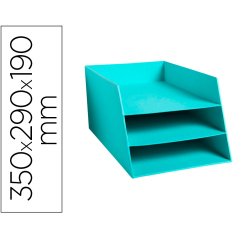 Corbeille a courrier exacompta texto carton 3      niveaux a4 capacite 500       feuilles