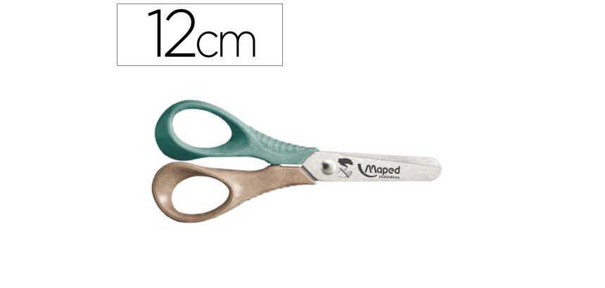 Ciseaux gauchers bouts ronds Maped Vivo Smiling Planet 12 cm - Pack de 6 en présentoir
