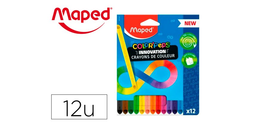 Crayons couleur maped color'peps infinity mine      infinie pochette de 12