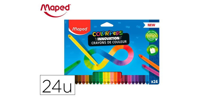 Crayons couleur maped color'peps infinity mine      infinie pochette de 24