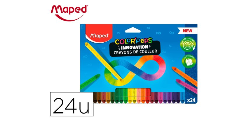 Crayons couleur maped color'peps infinity mine      infinie pochette de 24