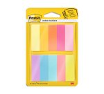 Marque-pages en papier post-it  10 blocs x 50        feuilles 15x50mm coloris      assortis