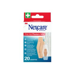Pansement nexcare premiers soins mixtes assortiment      boite 20 unites 6282945