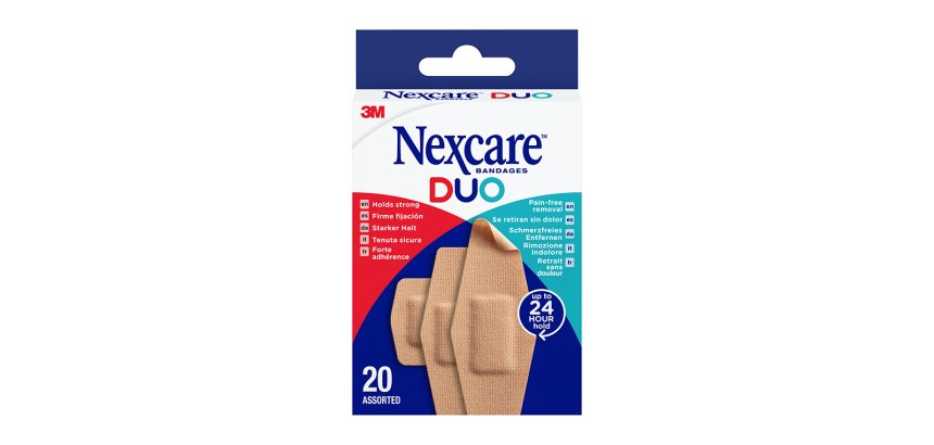 Pansement nexcare duo sans douleur assoritment 20 unites 6294236