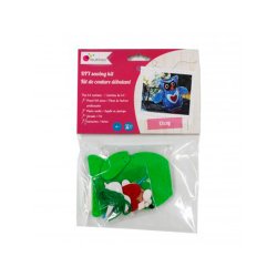 Kit feutrine sodertex hibou ozzy a fabriquer 1 sachet     individuelle 2mm vert