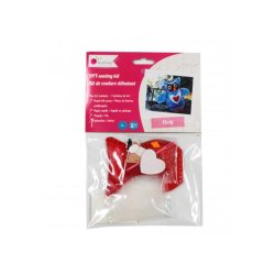 Kit feutrine sodertex hibou ozzy a fabriquer 1 sachet     individuelle 2mm rouge