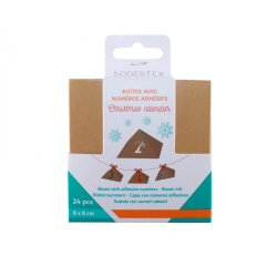 Calendrier de l'advent sodertex 24 boites            triangulaires cartonnees a    construir et personnaliser +