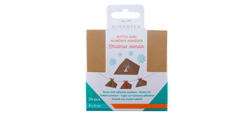 Calendrier de l'advent sodertex 24 boites            triangulaires cartonnees a    construir et personnaliser +