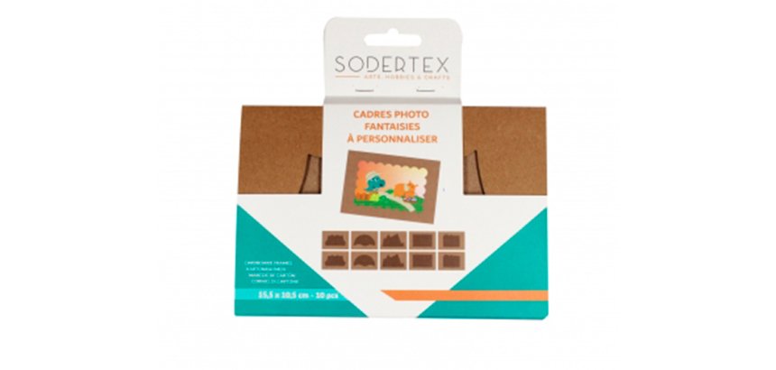 Cadres en carton sodertex fantaisie 15,5x10,5cm lot de  10 pieces 1 coloris
