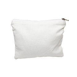 Trousse maquillage sodertex a personnaliser 18 x 14cm cotom coloris blanc