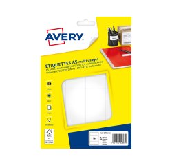 Etiquette avery impression laser jet encre et copieur    35x49mm coloris blanc pochette256 unites