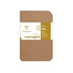 Set de 2 carnets piqués Age Bag 9x14 96 pages ligné - Tabac