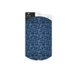 Pochette cadeau, 30x40cm, Arabesques - Bleu